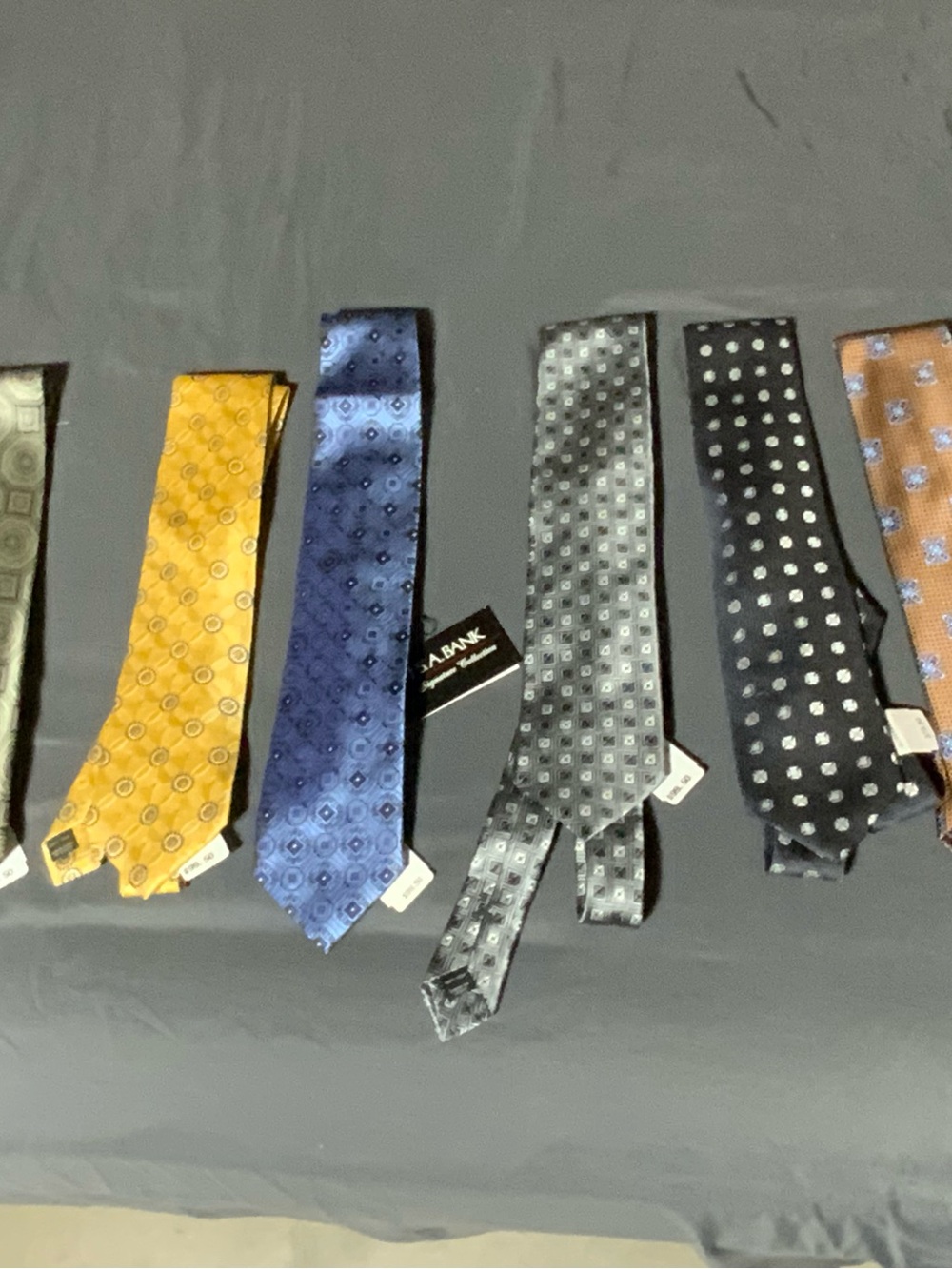 Alfani Navy Blue Geometric Silk Tie
